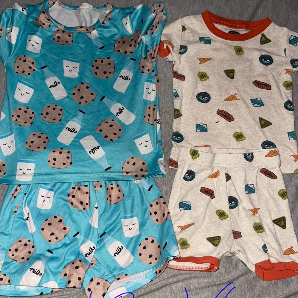 12 to 18 months short sleeve pajama sets
